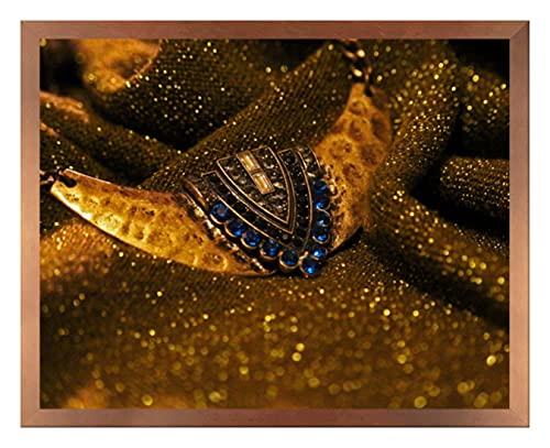 arte-tuo Bilderrahmen Saphir 22x32 cm Kupfer Optik mit klarem Kunstglas für Poster Puzzle Diamond Painting von arte-tuo
