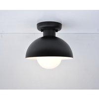 Midcenturymodern Deckenleuchte, Eingangsbereich Foyer Licht, Opal Globe Light, Deckenleuchte von arteferrum
