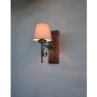 Schmiedeeisen Wandleuchte. Rustikale Leuchte. Wandlampe Mit Schirm Schmiedeeisen Wandleuchte. Rustikale Leuchte. Wandlampe Mit Schirm von arteferrum