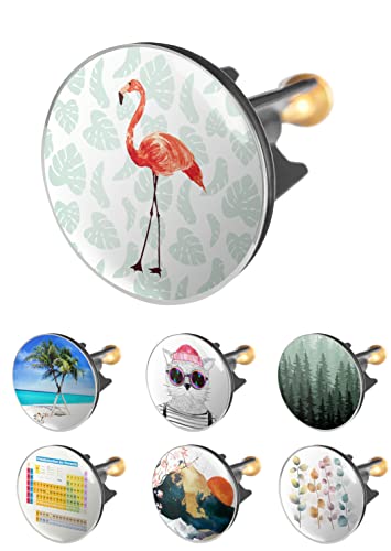 Arteneur Waschbeckenstöpsel 40mm Flamingo – Edelstahl Excenterstopfen mit extra Schwerer Messingschraube für stabilen Halt | Universeller Abflussstopfen für Waschbecken von arteneur