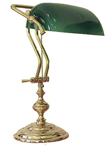 Churchill Luxus Studio Schreibtisch Schreibtischlampe Glas Grün Messing glänzend verstellbar Churchill Luxus Studio Schreibtisch Schreibtischlampe Glas Grün Messing glänzend verstellbar von arterameferro