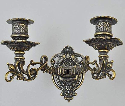 Kerzenhalter aus brüniertem Messing Barock für Klavier mit zwei Kerzen Kerzenhalter aus brüniertem Messing Barock für Klavier mit zwei Kerzen von arterameferro