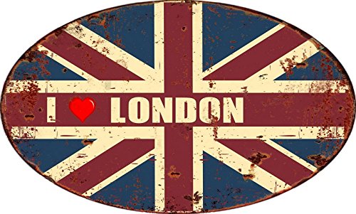 Panels Blechschild Tabelle Oval Metall Antik cm.55 x 55 London Panels Blechschild Tabelle Oval Metall Antik cm.55 x 55 London von arterameferro