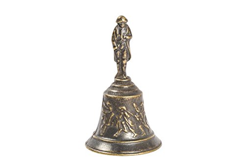 Tischglocke aus brüniertem Messing mit Griff Figur Napoleon Tischglocke aus brüniertem Messing mit Griff Figur Napoleon von arterameferro