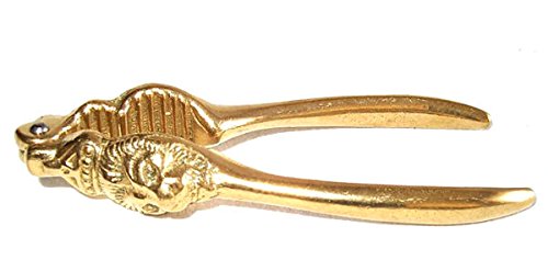 arterameferro Nussknacker aus poliertem Messing, Löwenköpfe, Geschenkidee arterameferro Nussknacker aus poliertem Messing, Löwenköpfe, Geschenkidee von arterameferro