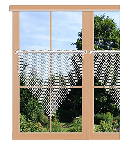 Scheibenhänger Isabella in weiß aus Plauener Spitze mit Stangedurchzug Flächengardine aus Luftspitze mit Ornament-Muster 80 x 60 cm Scheibenhänger Isabella in weiß aus Plauener Spitze mit Stangedurchzug Flächengardine aus Luftspitze mit Ornament-Muster 80 x 60 cm von artex deko