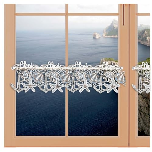 artex deko Feenhaus-Scheibengardine AHOI Echte Plauener Spitze Maritime Spitzengardine mit Seestern, Muschel und Anker Badgardine 18 x 80 cm artex deko Feenhaus-Scheibengardine AHOI Echte Plauener Spitze Maritime Spitzengardine mit Seestern, Muschel und Anker Badgardine 18 x 80 cm von artex deko
