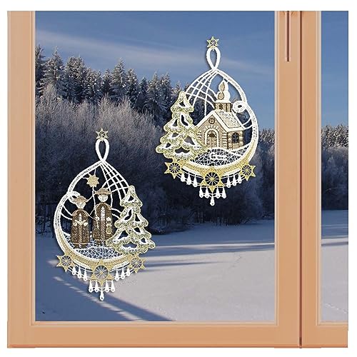 artex deko Fensterbilder Winterkirche und Sternsinger 2er-Set aus Echter Plauener Spitze Spitzenbilder Dreikönigs-Singen 21 x 13 cm artex deko Fensterbilder Winterkirche und Sternsinger 2er-Set aus Echter Plauener Spitze Spitzenbilder Dreikönigs-Singen 21 x 13 cm von artex deko