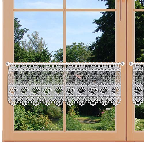 artex deko Landhaus-Gardine Sandra Hochwertige Stickerei-Scheibengardine aus klassischer Plauener Spitze 3 Höhen artex deko Landhaus-Gardine Sandra Hochwertige Stickerei-Scheibengardine aus klassischer Plauener Spitze 3 Höhen von artex deko
