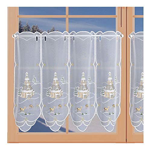 artex deko Scheibenhänger Winterkirche-mit-REH Weihnachts-Scheibengardine Plauener Spitze artex deko Scheibenhänger Winterkirche-mit-REH Weihnachts-Scheibengardine Plauener Spitze von artex deko