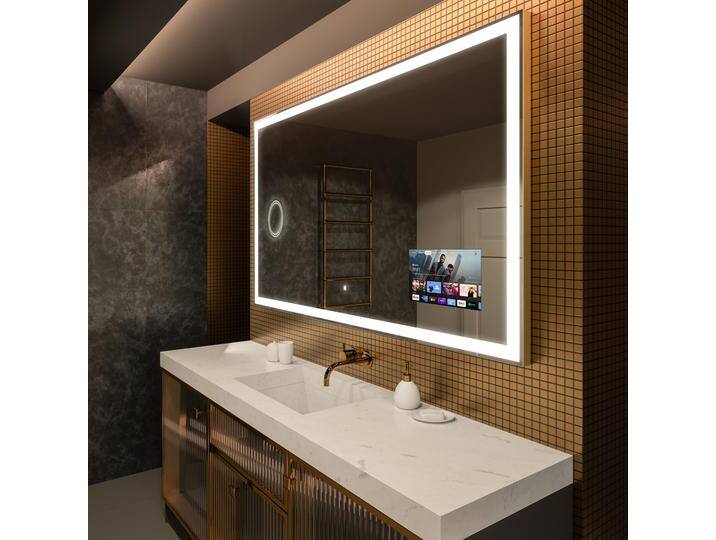Rechteckig Badspiegel mit LED Beleuchtung Wandspiegel Badezimmerspiegel Spiegel L01 von artforma