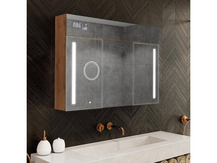Spiegelschrank Badschrank mit LED Beleuchtung L02 von artforma