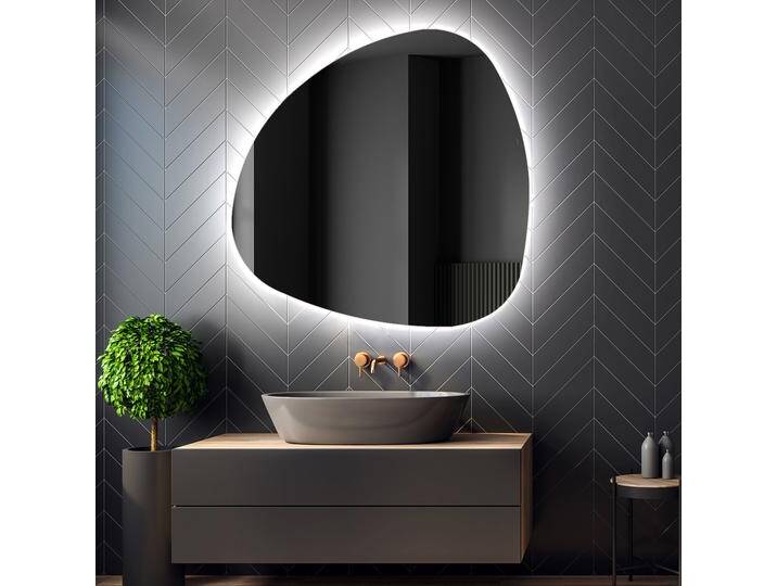 Unregelmäßiger asymmetrischer Spiegel mit LED Beleuchtung J221 Unregelmäßiger asymmetrischer Spiegel mit LED Beleuchtung J221 von artforma