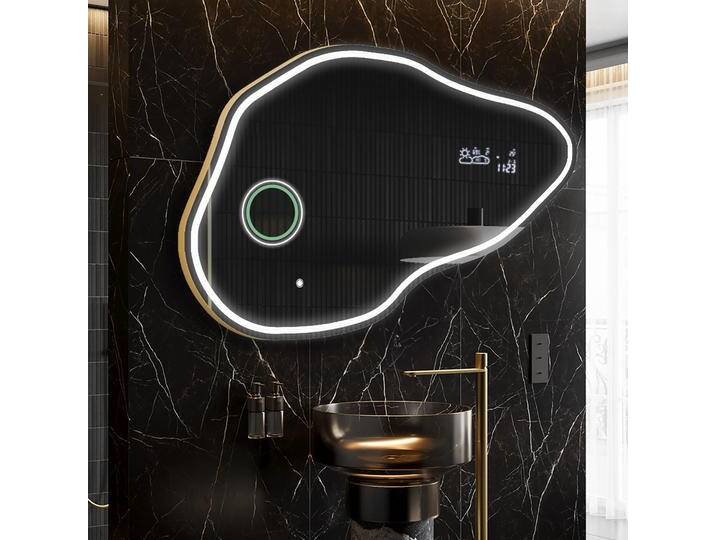 Unregelmäßiger asymmetrischer Spiegel mit LED Beleuchtung Wandspiegel Badezimmerspiegel Spiegel Unregelmäßiger asymmetrischer Spiegel mit LED Beleuchtung Wandspiegel Badezimmerspiegel Spiegel von artforma