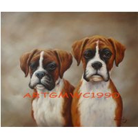 "Original Boxer "Hundekopf" Ölgemälde Auf Leinwand - Handgemalt & Signiert Von Künstlerin Gaoming" "Original Boxer "Hundekopf" Ölgemälde Auf Leinwand - Handgemalt & Signiert Von Künstlerin Gaoming" von artgmwc1990