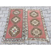 Boho Teppich Teppich, Chic Decor, Wohnzimmer Küchenteppich, Paar Kleine Teppiche, Set Mit Zwei Teppichen, Badteppiche von arthandmadetr