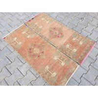Handgewebter Vintage Perserteppich Kleiner Floraler Eingangsteppich | 30 cm X 10 M von arthandmadetr