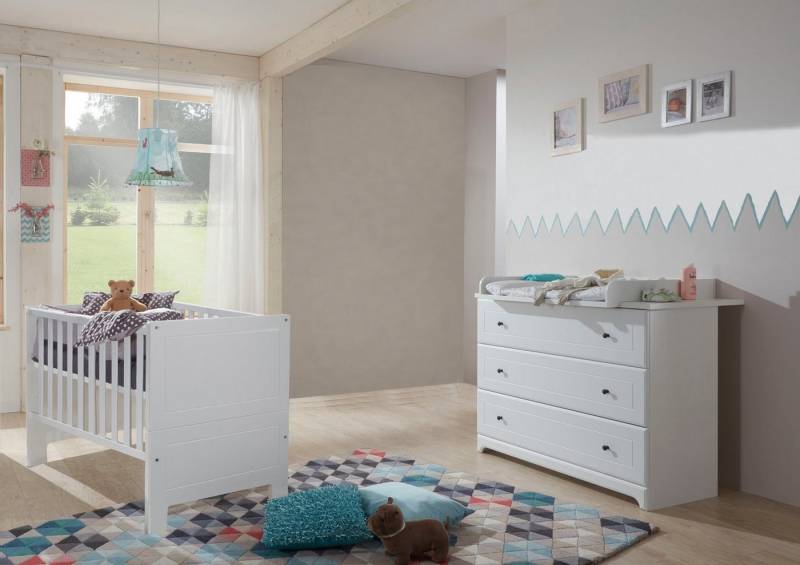 arthur berndt Babymöbel-Set Thilo, (Spar-Set, 2-tlg., Kinderbett, Wickelkommode), mit Kinderbett und Wickelkommode, Made in Germany von arthur berndt