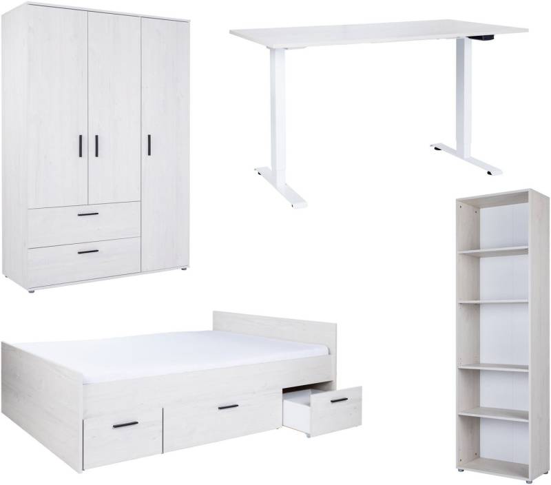 arthur berndt Jugendzimmer-Set Jugendzimmer-Set »Mathea« 4-teilig, (Set, 4-tlg), Schreibtisch stufenlos elekrisch höhenverstellbar von arthur berndt