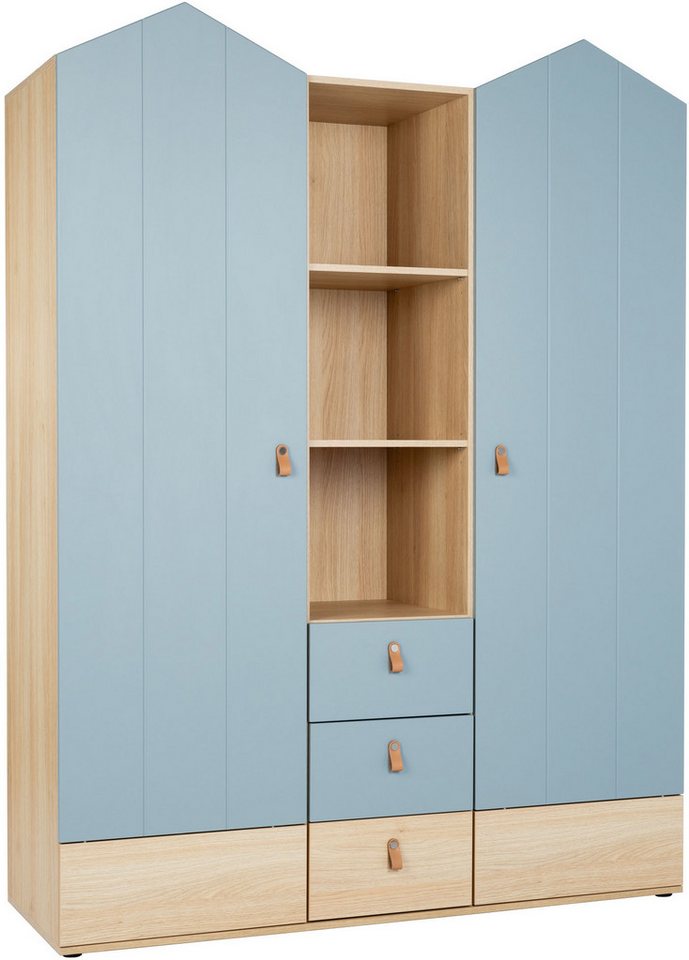 arthur berndt Kinderkleiderschrank Kleiderschrank »Roofy« 2-türig mit Soft-Close-Funktion Soft-Close Funktion von arthur berndt