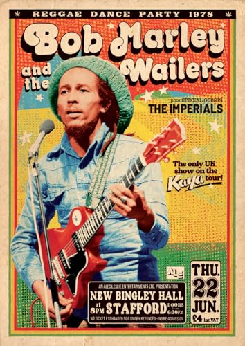 artificial BOB MARLEY & THE WAILERS POSTER STAFFORD 1978 WITH THE IMPERIALS KAYA TOUR von artificial