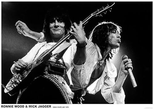 artificial ROLLING STONES POSTER RONNIE WOOD & MICK JAGGER EARLS COURT 1976 AFTERMATH TOUR von artificial
