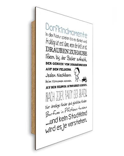 artissimo, Dekopanel, Deco Panel, ca. 29x41cm, PE6066-PA, Dorfkindmomente, Bild mit Spruch, Spruchbild, Wandbild, Wanddekoration, Poster von artissimo GmbH