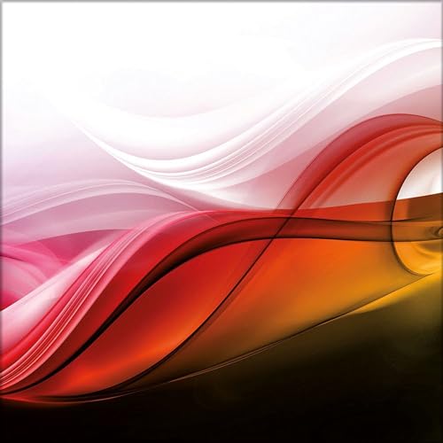 artissimo, Glasbild, 30x30cm, AG2082A, Colorful Wave II, Welle abstrakt, Bild aus Glas, moderne Wanddekoration aus Glas, Wandbild Wohnzimmer modern von artissimo GmbH