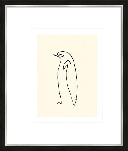 artissimo, hochwertiger Kunstdruck gerahmt, 53x63cm, AG4113, Pablo Picasso: Der Pinguin/Le Pingouin, Poster mit Rahmen, gerahmtes Bild, Siebdruck, Wandbild, Wanddekoration von artissimo GmbH