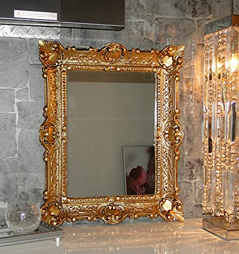 Artissimo Wandspiegel Rahmenspiegel Barockspiegel Spiegel Gold 56x 46 Prunkspiegel Antik Flur/ Badspiegel Recheckig 3049G von artissimo