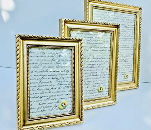 Bilderrahmen Gold in Barock Antik StillBilderrahmen Gold Tischdeko 9x13cm10x15cm Tischrahmen Fotorahmen Barock 20x25cm (9 cm x 14 cm, Gold) von artissimo