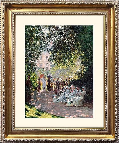 artissimo, Grand-Masters, Kunstdruck in Barock-Rahmen gerahmt, 53x63cm, AG4668, Claude Monet: The Parc Monceau, Bild mit Rahmen und Passepartout, Wandbild, Poster, Wanddekoration von artissimo