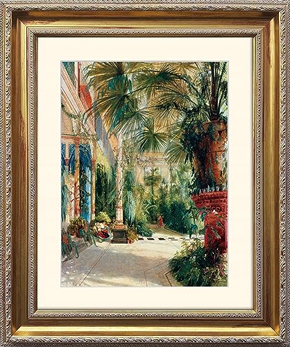 artissimo, Grand-Masters, Kunstdruck in Barock-Rahmen gerahmt, 53x63cm, AG4679, Carl Blechen: Das Innere des Palmenhauses, Bild mit Rahmen und Passepartout, Wandbild, Poster, Wanddekoration von artissimo