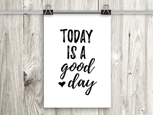 artissimo, Poster mit Spruch, Din A4, PE0088-DR, Today is a good day, Bild mit Spruch, Spruchbild, Wandbild, Plakat, Kunstdruck, Zitat, Sprüche, Wanddekoration, Typographie, Typografie von artissimo