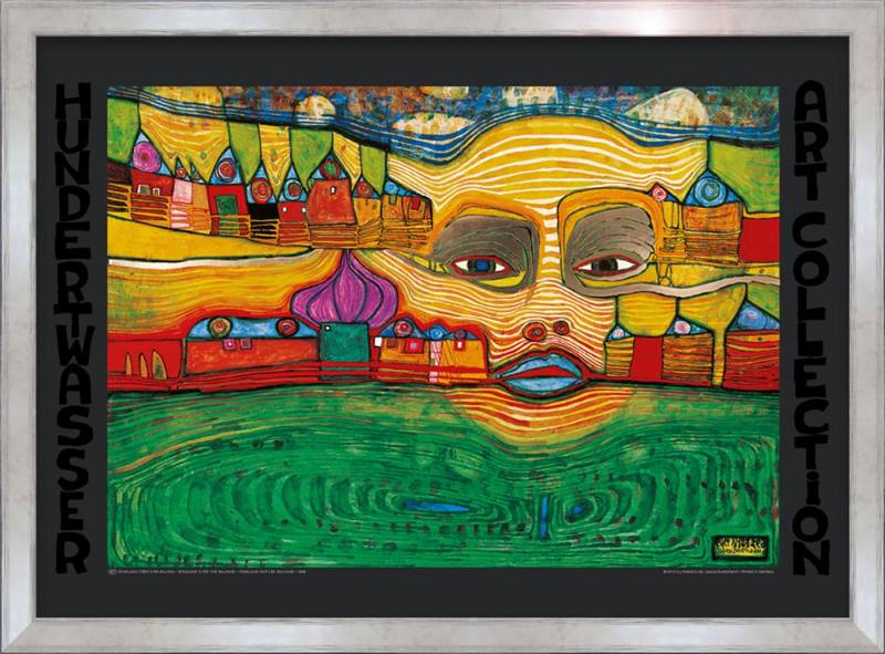 artissimo Bild mit Rahmen Hundertwasser Bild mit Rahmen / Poster gerahmt 72x53cm / Wandbild, Friedensreich Hundertwasser: Irinaland über dem Balkan artissimo Bild mit Rahmen Hundertwasser Bild mit Rahmen / Poster gerahmt 72x53cm / Wandbild, Friedensreich Hundertwasser: Irinaland über dem Balkan von artissimo