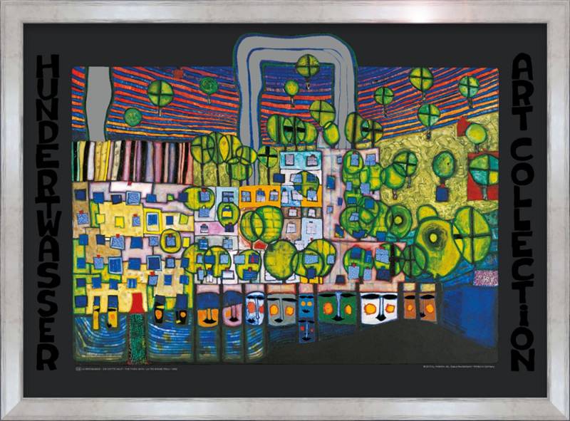 artissimo Bild mit Rahmen Hundertwasser Bild mit Rahmen / Poster gerahmt 72x53cm / Wandbild, Friedensreich Hundertwasser: Löwengasse - Die dritte Haut artissimo Bild mit Rahmen Hundertwasser Bild mit Rahmen / Poster gerahmt 72x53cm / Wandbild, Friedensreich Hundertwasser: Löwengasse - Die dritte Haut von artissimo