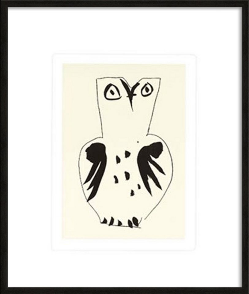 artissimo Bild mit Rahmen Pablo Picasso Bild mit Rahmen / Poster gerahmt 53x63cm / Wandbild, Pablo Picasso: Die Eule/ Owl/ Chouette artissimo Bild mit Rahmen Pablo Picasso Bild mit Rahmen / Poster gerahmt 53x63cm / Wandbild, Pablo Picasso: Die Eule/ Owl/ Chouette von artissimo