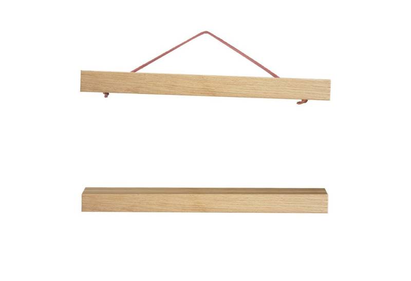 artissimo Bilderleiste Magnetische Posterschiene 50cm DinA2 Posterleiste Holz Eiche von artissimo
