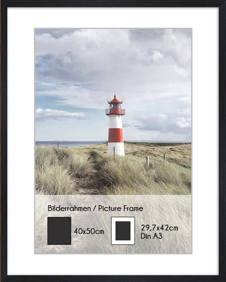 artissimo Bilderrahmen Bilder-Rahmen 40x50cm inkl. Passepartout für Poster DinA3 Schwarz matt artissimo Bilderrahmen Bilder-Rahmen 40x50cm inkl. Passepartout für Poster DinA3 Schwarz matt von artissimo