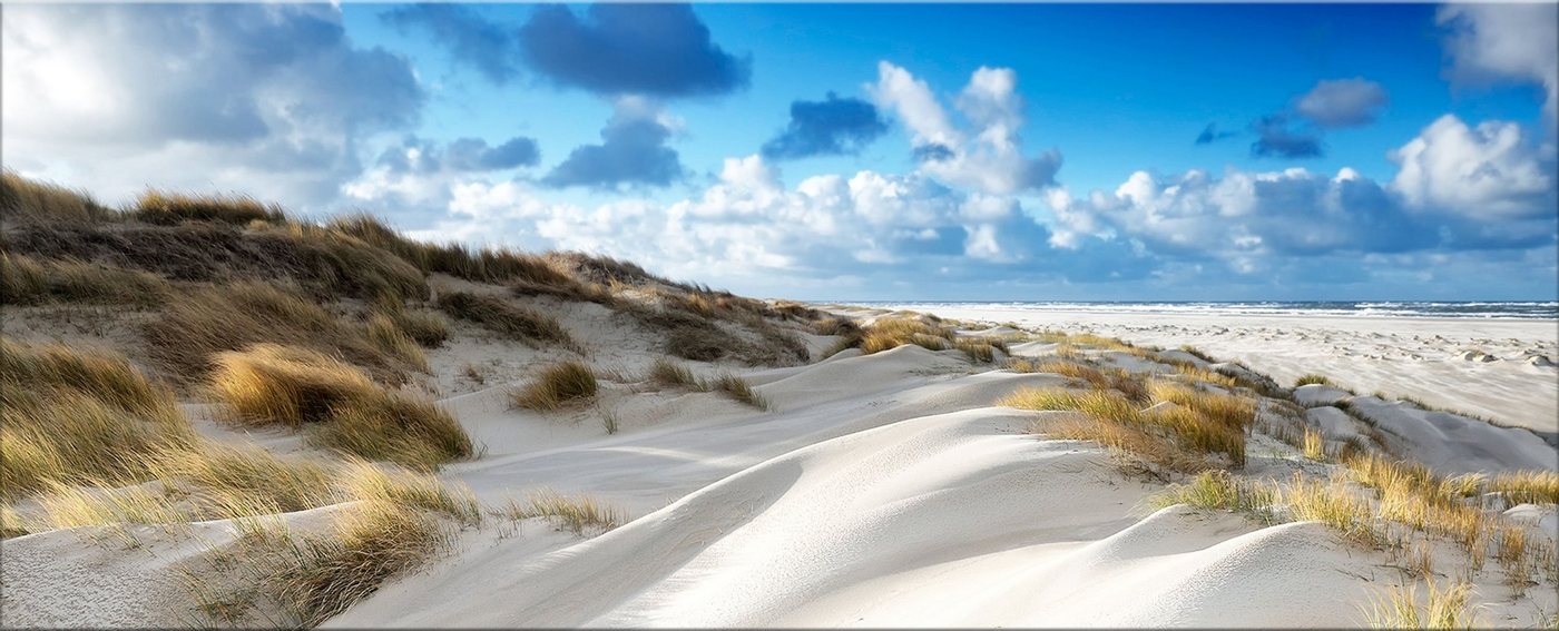 artissimo Glasbild Glasbild XXL 125x50 cm Bild aus Glas Wandbild groß Ostsee-Strand Sylt, Strand und Meer: Dünen-Landschaft artissimo Glasbild Glasbild XXL 125x50 cm Bild aus Glas Wandbild groß Ostsee-Strand Sylt, Strand und Meer: Dünen-Landschaft von artissimo