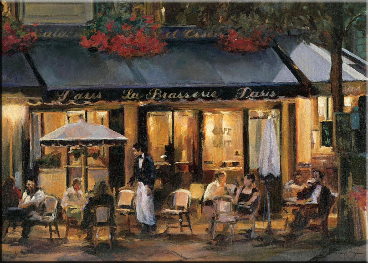 artissimo Leinwandbild Bild auf Leinwand 70x50cm Kunst Malerei Gemälde Cafe Restaurant Bar, Marilyn Hagemann: La Brasserie artissimo Leinwandbild Bild auf Leinwand 70x50cm Kunst Malerei Gemälde Cafe Restaurant Bar, Marilyn Hagemann: La Brasserie von artissimo