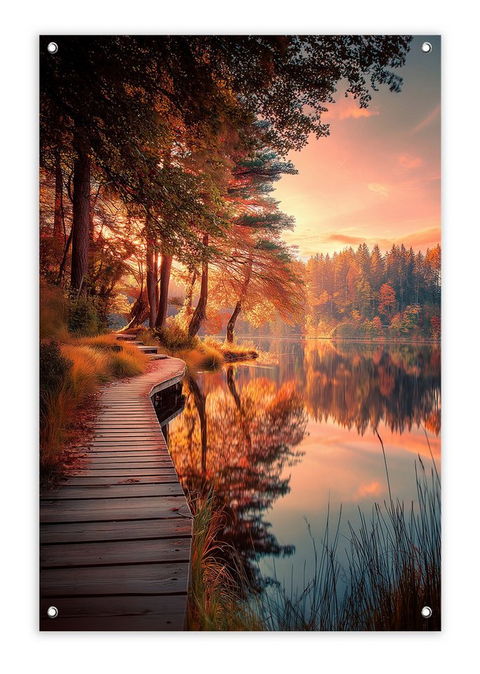 artissimo Poster Garten-Poster 60x90cm Outdoor-Deko Herbst-Bild Deko draußen Herbstdeko, Outdoor-Poster: Herbstlandschaft artissimo Poster Garten-Poster 60x90cm Outdoor-Deko Herbst-Bild Deko draußen Herbstdeko, Outdoor-Poster: Herbstlandschaft von artissimo