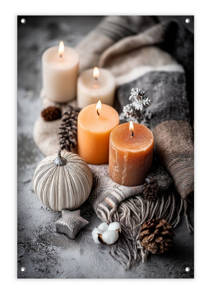 artissimo Poster Garten-Poster 60x90cm Outdoor-Deko Weihnachtsdeko außen Boho Hygge, Outdoor-Poster: Herbstdeko / Winterdeko artissimo Poster Garten-Poster 60x90cm Outdoor-Deko Weihnachtsdeko außen Boho Hygge, Outdoor-Poster: Herbstdeko / Winterdeko von artissimo