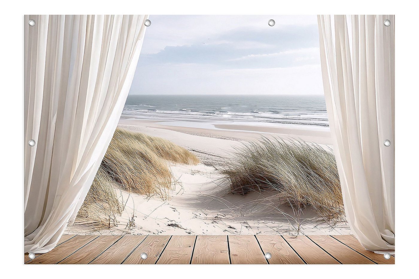 artissimo Poster Garten-Poster XXL 120x80cm Gartendeko Balkon-Deko Outdoor-Deko Meer, Outdoor-Poster: Strand & Dünen artissimo Poster Garten-Poster XXL 120x80cm Gartendeko Balkon-Deko Outdoor-Deko Meer, Outdoor-Poster: Strand & Dünen von artissimo
