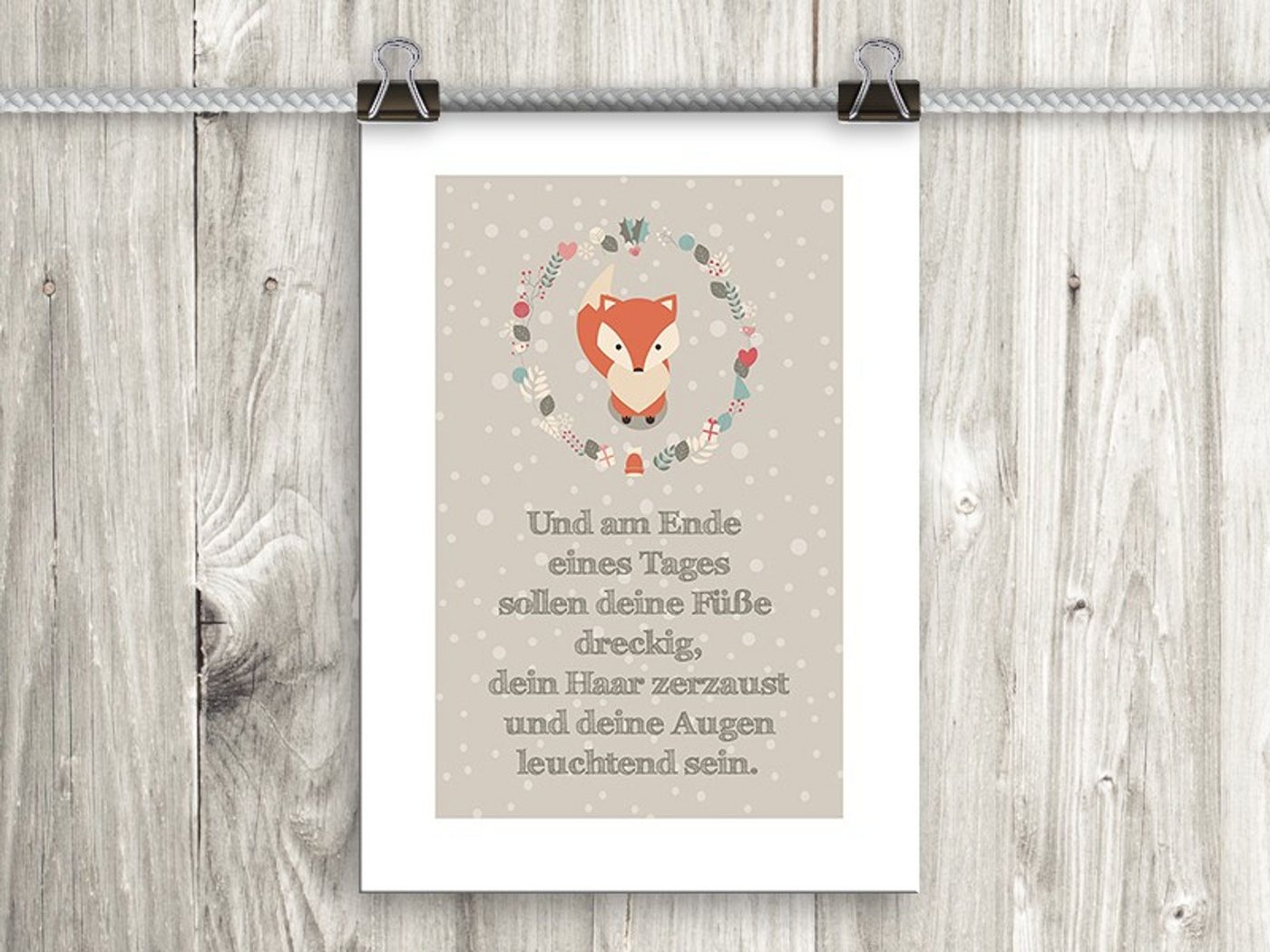 artissimo Poster Poster mit Spruch DinA4 Fuchs Kinderzimmer-Deko Baby-Zimmer Kinderbild, Zitate und Sprüche: Kinder von artissimo