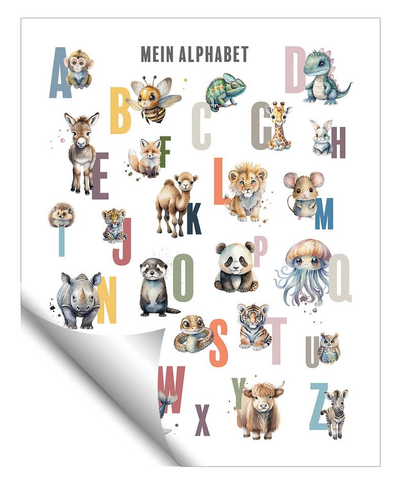 artissimo Poster artissimo 40x50cm Kinder-Poster Kinderzimmer Tiere Buchstaben ABC, Lern-Poster: Mein Alphabet - deutsch von artissimo