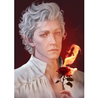 Astarion "Flame' Kunstdruck Art Print Digitale Zeichnung Portrait Gemälde Baldur's Gate 3 Digital Portrait Fan Drawing Astarion "Flame' Kunstdruck Art Print Digitale Zeichnung Portrait Gemälde Baldur's Gate 3 Digital Portrait Fan Drawing von artmospherealism