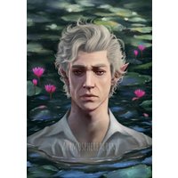 Astarion "Lilies' Kunstdruck Art Print Digitale Zeichnung Portrait Gemälde Baldur's Gate 3 Digital Portrait Fan Drawing Astarion "Lilies' Kunstdruck Art Print Digitale Zeichnung Portrait Gemälde Baldur's Gate 3 Digital Portrait Fan Drawing von artmospherealism