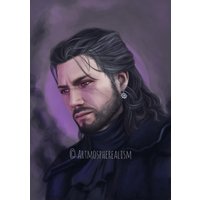 Gale Portrait Kunstdruck Art Print Digitale Zeichnung Portrait Gemälde Baldur's Gate 3 Digital Geschenk Fan Drawing von artmospherealism