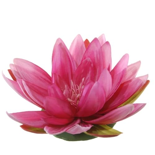 artplants.de Deko Blüte Lotusblüte SUADO, schwimmend, pink, 6cm, Ø15cm - Kunstblumen von artplants